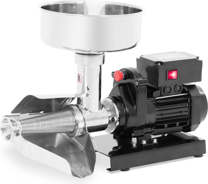 Produktbild Royal Catering Elektrische Tomatenpresse Profientsafter Passiergerät Edelstahl 450 W 80 U/min (EU-Stecker)