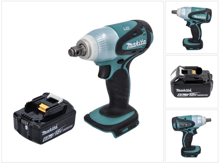 Produktbild Makita DTW 251 G1 Akku Schlagschrauber 18 V 230 Nm 1/2" + 1x Akku 6,0 Ah - ohne Ladegerät (Akkubetrieb)