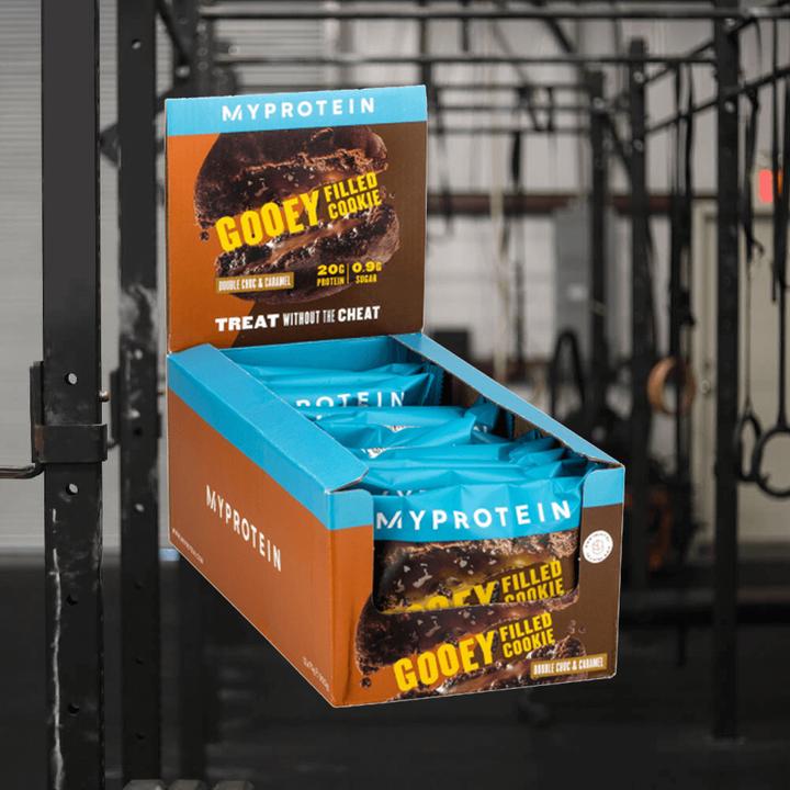 Immagine prodotto MyProtein Biscotto ripieno di proteine (12 x 75g) (Doppio cioccolato e caramello, 12 pz., 900 g)