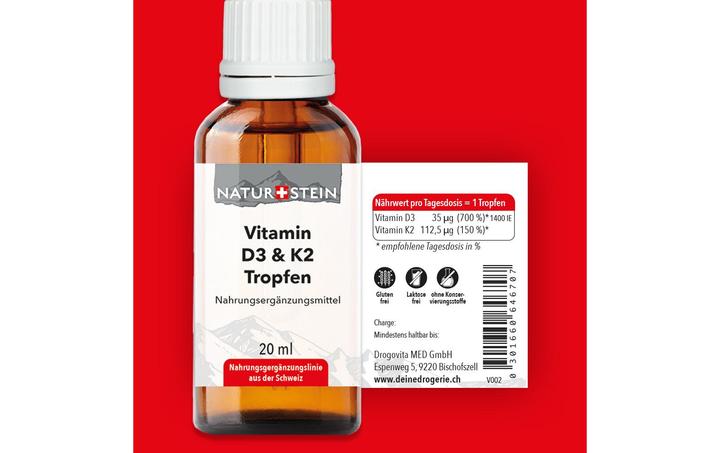 Produktbild Naturstein Vitamin D3 K2 (1 Stück, Öl, 62 g)