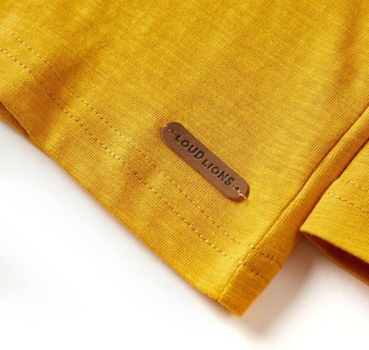 Actual product image VidaXL Children's long-sleeved shirt ochre 92,Material: 100 % cotton,Colour (92)