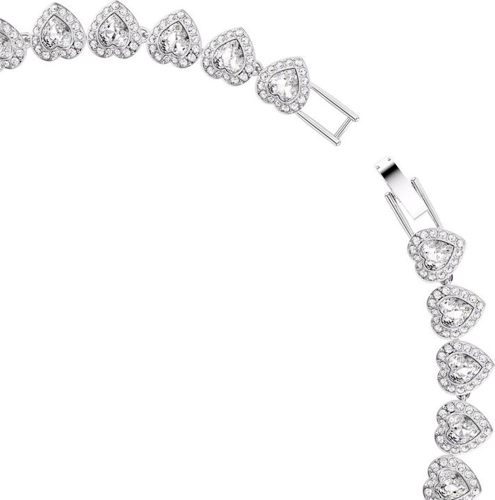 Actual product image Swarovski x Ariana Grande Tennis Halskette Verschiedene Schliffe Herz Weiss Rhodiniert (Swarovski Metal)
