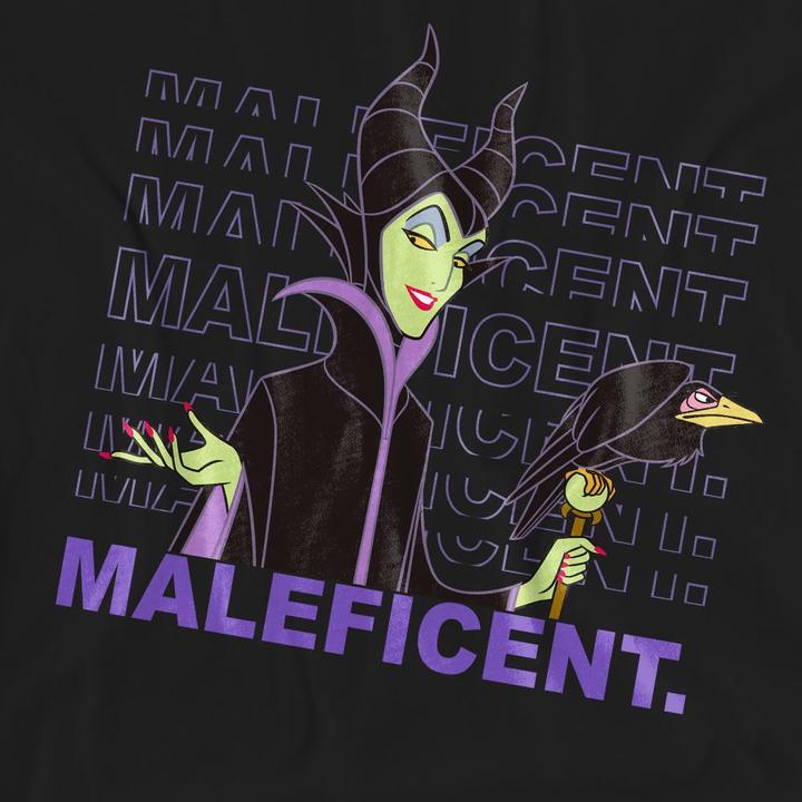 Actual product image Disney Villains Unisex Adult Maleficent Repeat Name T-Shirt (L)