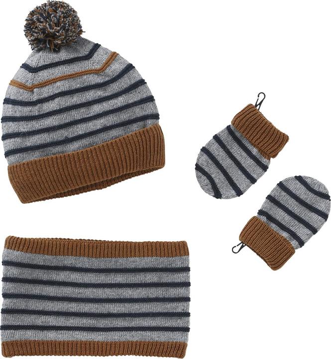 Image du produit Vertbaudet Kit bébé garçon : Bonnet, écharpe & moufles