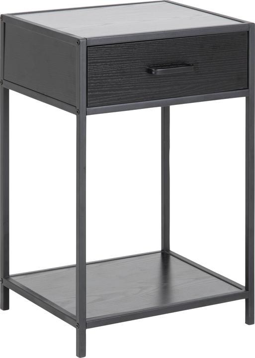 Table de nuit Multiple Bronx Mélamine noir (42 x 35 x 63 cm)