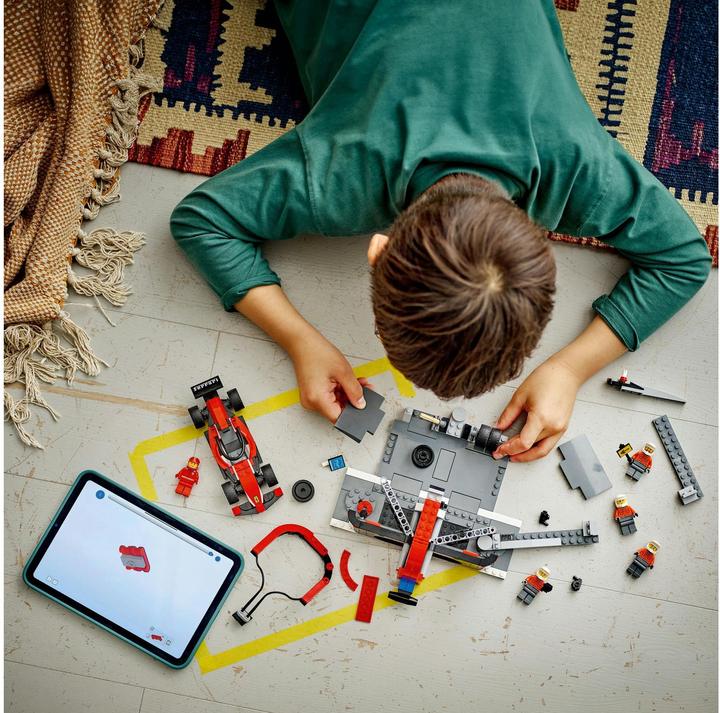 Produktbild LEGO F1 Boxenstopp mit Boxencrew und Ferrari Flitzer (60443, LEGO City)