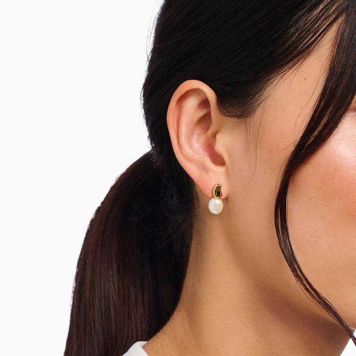 Produktbild Thomas Sabo Ohrstecker mit Perlen Natural Beauty vergoldet (Silber 925)