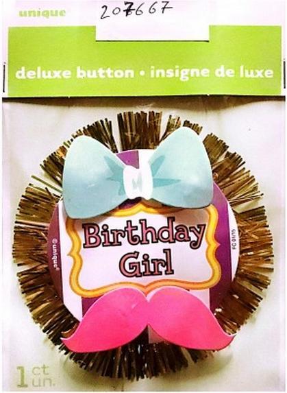 Actual product image Unique Party Birthday Girl Party Badge
