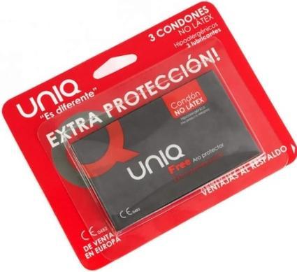 Immagine prodotto Uniq Preservativi Gratuiti Senza Lattice Con Anello Di Protezione 3 Unità (3 pz.)