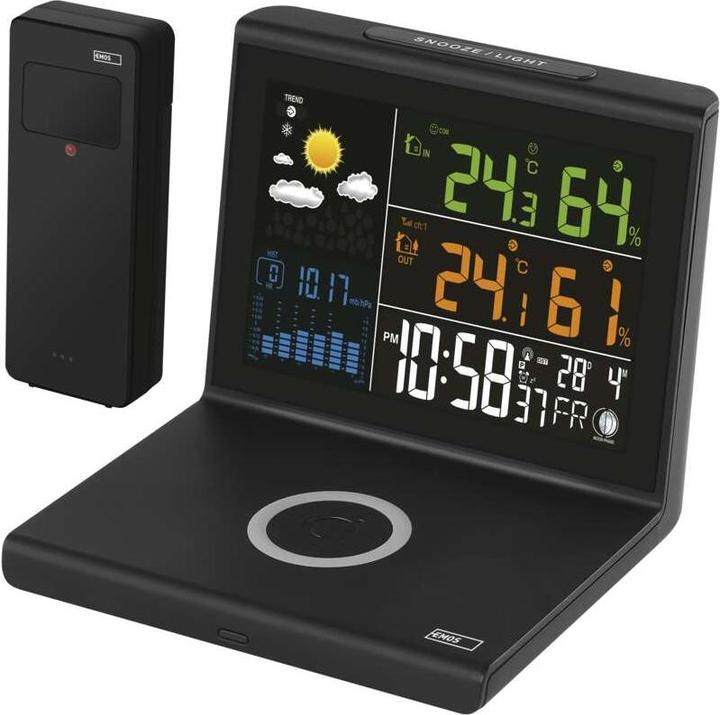 Produktbild Emos Wetterstation mit kabelloser Aufladung E8010