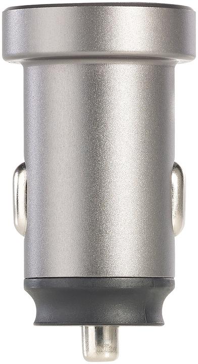 Image du produit Revolt Mini-chargeur USB pour voiture à 2 ports, 12 & 24 V, 4,8 A, 24 watts, métal