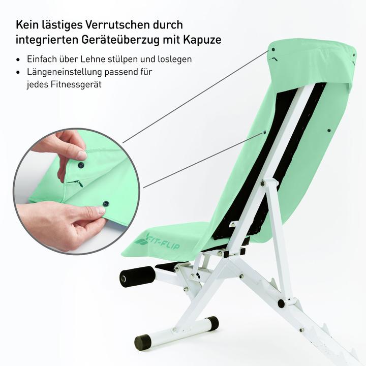 Actual product image Fit-Flip Fitnesshandtuch Mikrofaser mit Reissverschlusstasche 130x48cm (130 x 48 cm)
