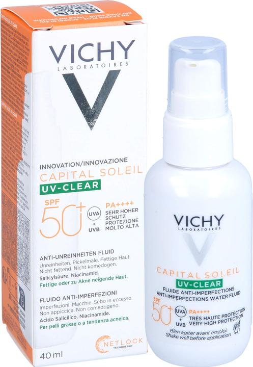 Image du produit Vichy Capital Soleil UV-Clear 40ml (Crème solaire visage, SPF 50+, 40 ml, 65 g)