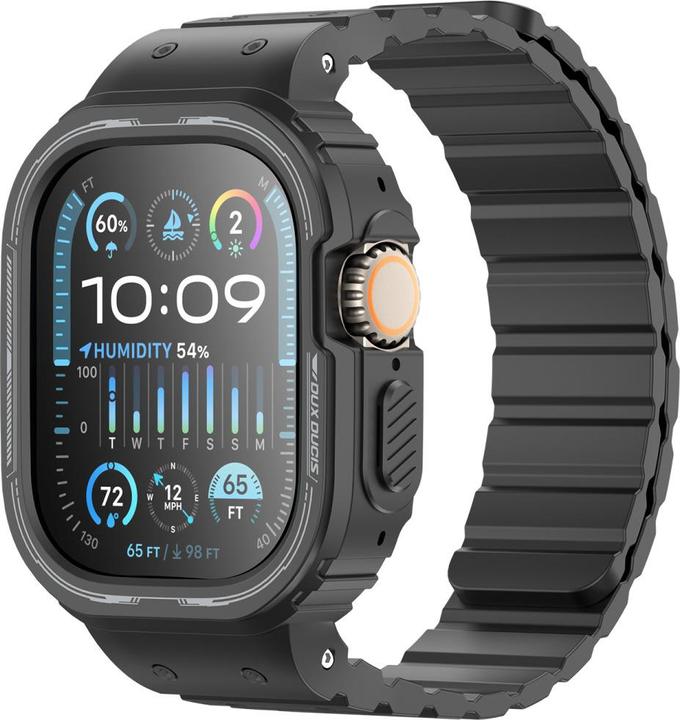 Produktbild Dux Ducis OA Armband Apple Watch 38mm/40mm/41mm - Schwarz (38 mm, 40 mm, 41 mm, Silikon, Apple Watch Series 2, Apple Watch Series 1, Apple Watch Series 3, Apple Watch Series 4, Apple Watch Series 5, Apple Watch Series 6, Apple Watch Series 7, Apple Watch Series 8, Apple Watch Series 9, Apple Watch SE)