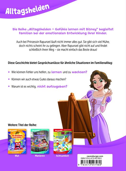 Immagine prodotto Ravensburger Alltagshelden Gefühle lernen mit Disney: Disney Prinzessin Rapunzel: Mach das Beste draus! Über d (Tedesco, La Walt Disney Company, 2024)