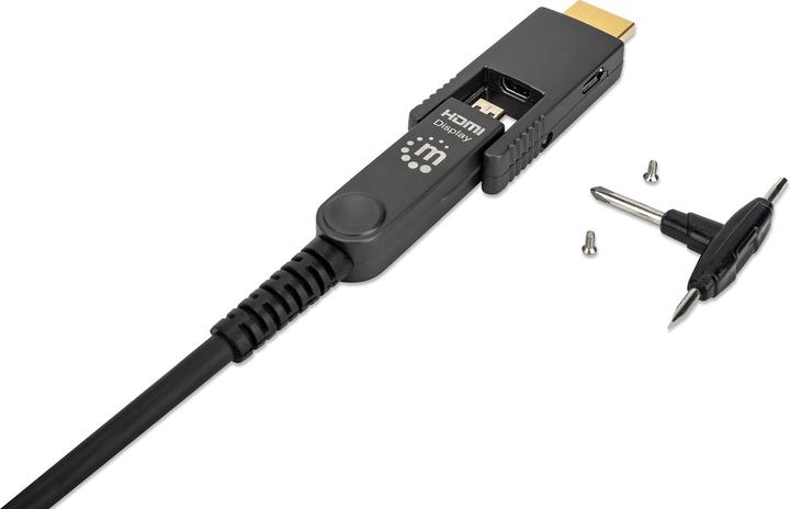 Actual product image Manhattan Active High Speed HDMI Optical Fiber Cable with Detachable Connector (70 m, HDMI)