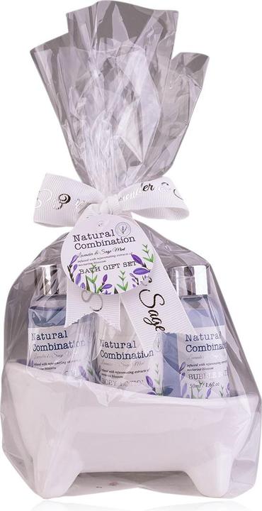 Immagine prodotto Accentra Set da bagno LAVENDEL in vasca di ceramica, include 50 ml di gel doccia, 50 ml di bagnoschiuma, 50 (Set per la cura dei capelli, Set per la cura del corpo)
