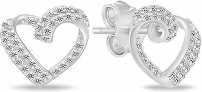 Produktbild Brilio Silver - Silver earrings Crown with zircons EA1056W