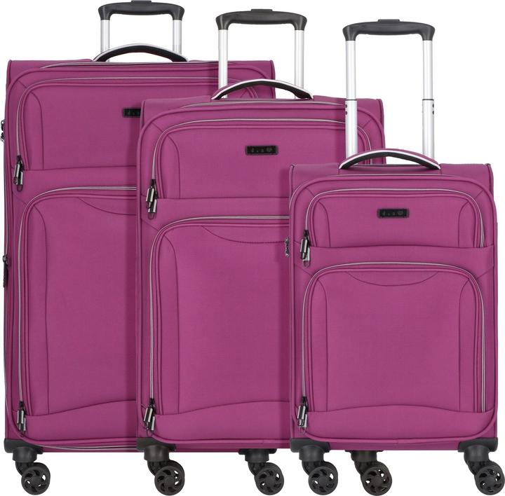 D&N Travel Line 9204 4 Rollen Kofferset 3-teilig (202 l, XL (ab 115l))