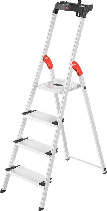 Actual product image Hailo L80 ComfortLine, aluminium safety stepladder, 4 steps (Stepladder, 150 cm)