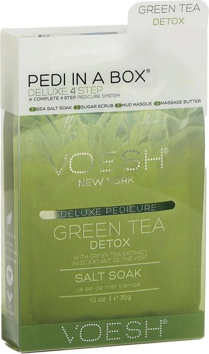 Image du produit Voesh Pedi In A Box Deluxe 4 Step Green Tea (Bain de pieds, Crème et gel pour les pieds, Masque de pied)