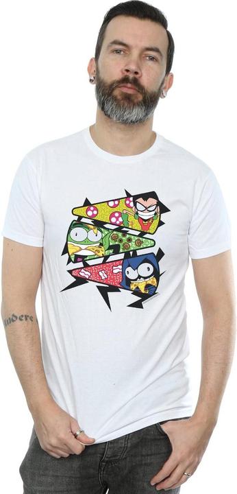 Actual product image Mens Teen Titans Go Pizza Slice T-Shirt (S)