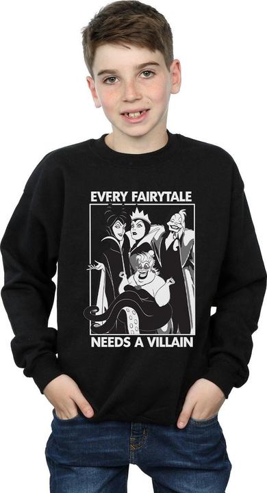 Actual product image Disney Boys Every Fairy Tale Needs A Villain Sweatshirt (140, 146)