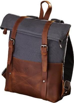Only-Bags.Store Zaino in tela, Zaino in tela di cuoio riciclato, Pelle riciclata, Zaino in tela, Tela (16 l)