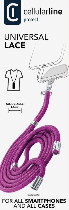 Immagine prodotto Cellularline Laccio da collo universale per telefono cellulare viola