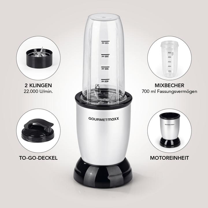 Actual product image Gourmetmaxx Nutrient Extractor Nutrition Black/Silver (500 W)