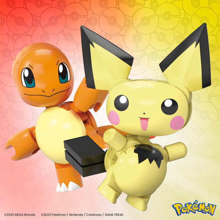 Produktbild Pokémon Bauset Poké Ball Collection: Glumanda & Pichu