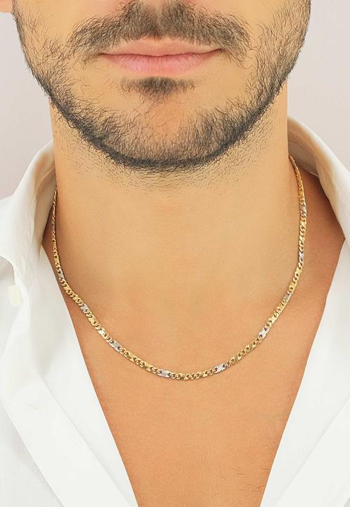 Produktbild Muau 8er-Kette (750, Weissgold, 18K Gelbgold, 42 cm)