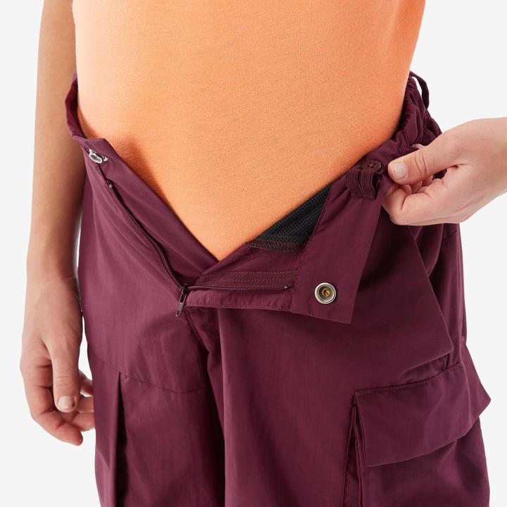 Produktbild Quechua Zip-Off-Hose Kinder Gr. 123–172 Wandern - MH500 bordeaux (128, 134, 140, 146, 152, 158, 164, 170, 130 B, 125 B)