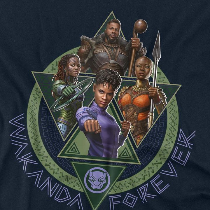 Actual product image Black Panther: Wakanda Forever Unisex Adult Shuri Okoye Nakia M'baku T-Shirt (XL)
