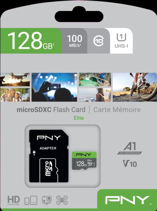 Image du produit PNY Elite (128 Go, microSDXC, U1, UHS-I)