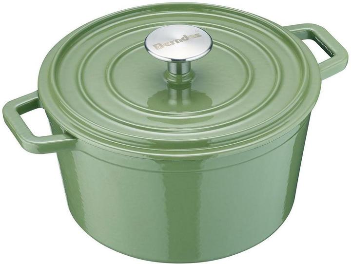Image du produit Berndes Cocotte B.IRON fonte ronde 26 cm 5 litres vert sauge INDUKTION (26 cm, Cocotte + faitout, Fonte)
