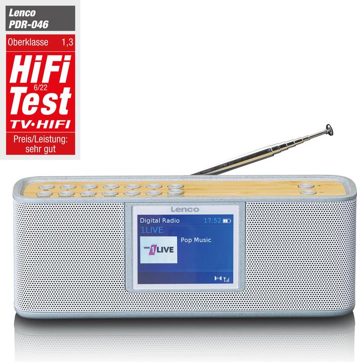 Actual product image Lenco PDR-046GY (DAB+, FM, Bluetooth)