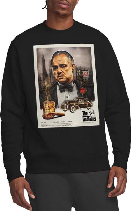 Actual product image The Godfather Unisex Adult Vintage Poster Sweatshirt (XXL)