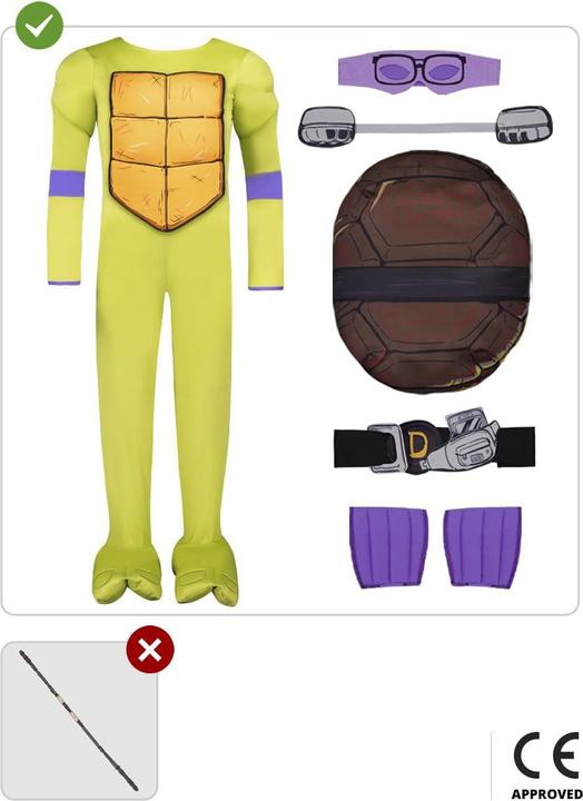 Actual product image Metamorph Teenage Mutant Ninja Turtles – Donatello Kostüm für Kinder (122, 128, 125 B)