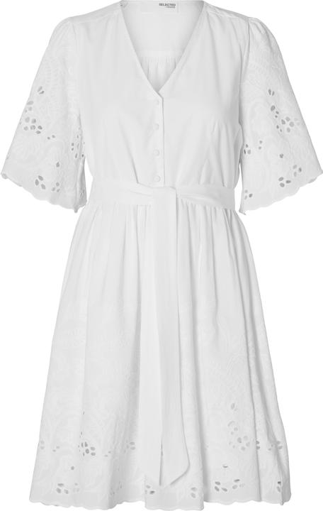 Selected Femme Slfdahlia Ss Short Broderi Dress Noos