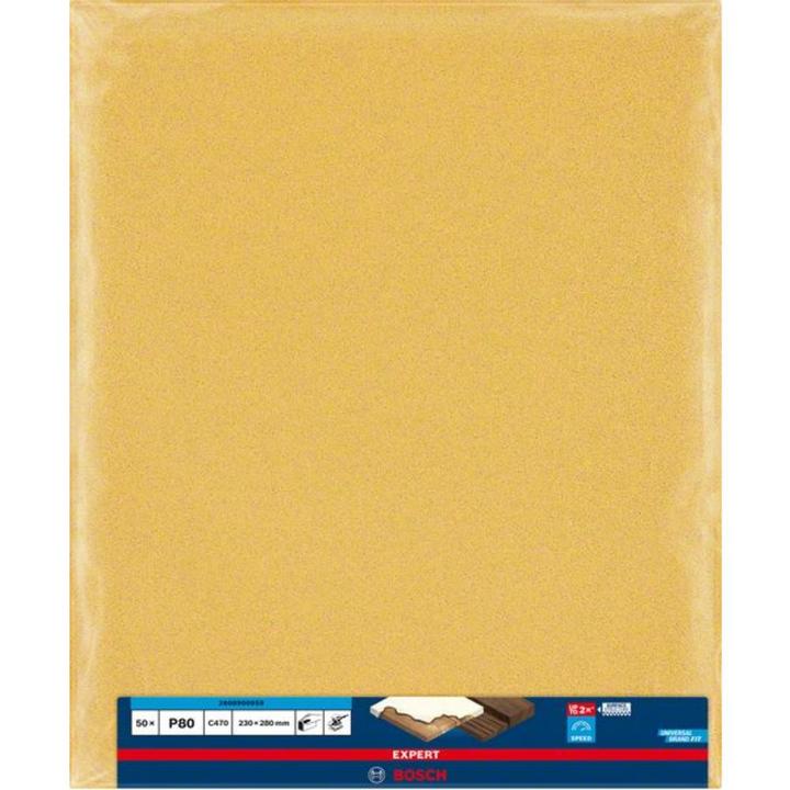 Produktbild Bosch Professional Zubehör EXPERT C470 Schleifpapier zum Handschleifen, 230 x 280 mm, G 80 (80)