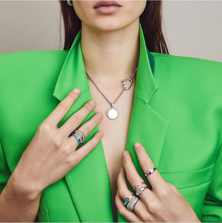 Produktbild Ti Sento Milano Kette mit Anhänger Zirkonia 6798SI (925er Silber, 45 cm)