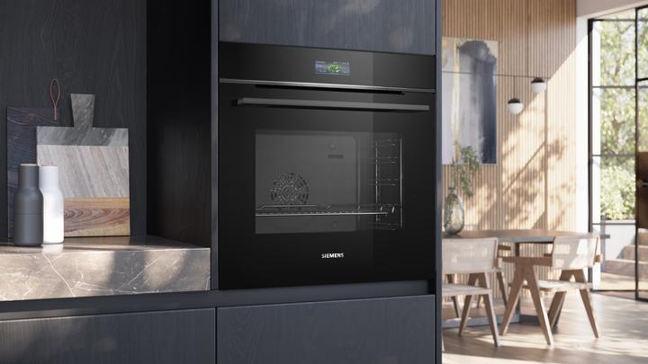 Actual product image Siemens iQ700, Built-in oven, 60 x 60 cm, Black, Stainless steel, HB734G2B1