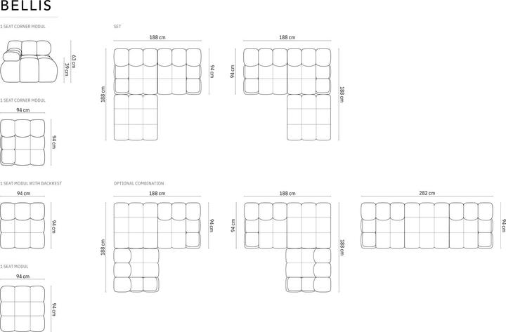 Image du produit Micadoni Bellis (4 places, 3 places, 2 places)