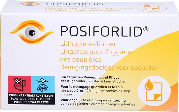 Immagine prodotto Pharma Medica Salvietta per l'igiene delle palpebre Posiforlid, 20 pezzi TUE (Panni pulizia)