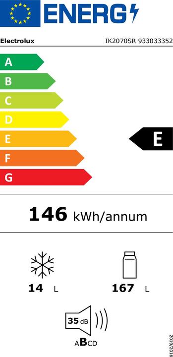 Energy Label Electrolux IK2070SR (181 l)
