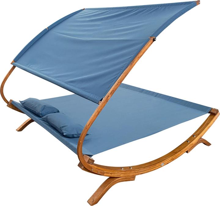 Produktbild Axi Mallorca Doppelbett mit Sonnenschirm Blau (200 cm)