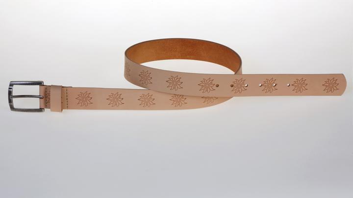 Actual product image Jenni Hemden Rindsledergürtel Edelweiss (95, 110)