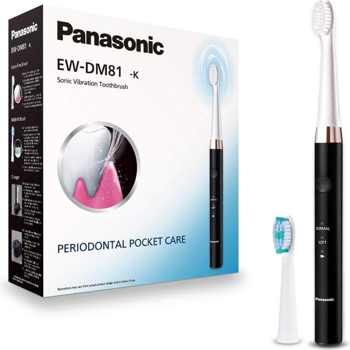 Panasonic Spazzolino elettrico EW-DM81-K503 Ricaricabile, Per adulti, Numero di testine incluse 2, Numero (Spazzolino sonico)