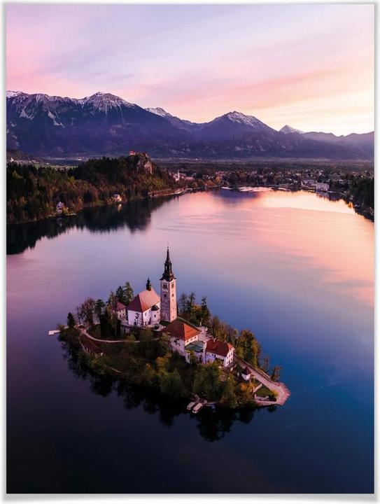 Actual product image Trenddeko Lake Bled in Slovenia (50 x 60 cm)